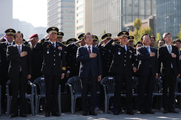 경찰의날 기념식에 참석한 문재인 대통령 / 사진 : 청와대
