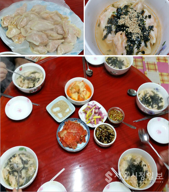 ＃일행 모두 만두국을 두 그릇씩 먹었다. 어머니 만두 솜씨는 "한국인의 밥상"에도 소개된 터, 얼마나 감사한가.