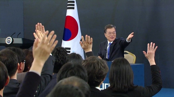 10일 청와대에서 진행된 신년 기자회견 / 사진=YTN 뉴스 캡쳐