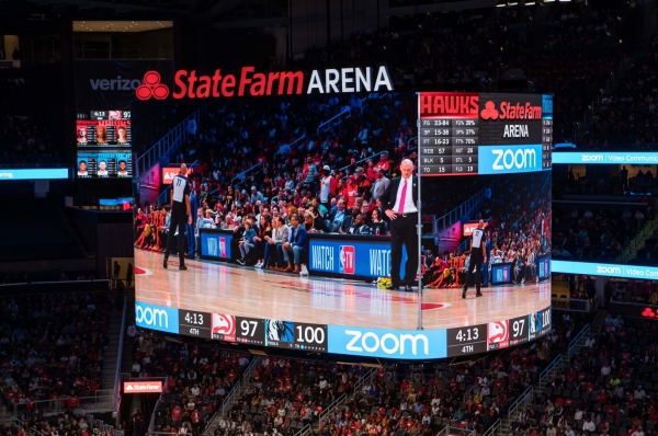 삼성 360 LED 스크린 NBA 경기장 설치