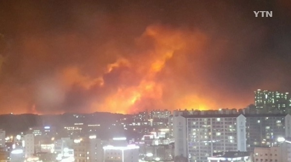 속초산불 (사진=YTN)