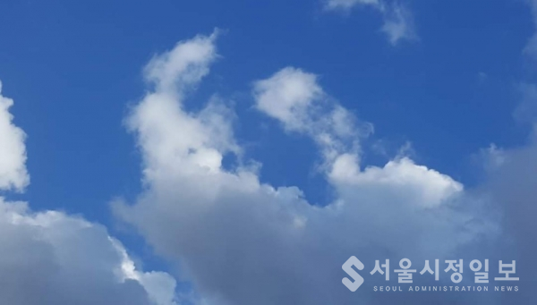 사진설명 : 2016년 8월 30일 오후 섬진강 비룡대(飛龍臺) 쉼 없는 하늘마당에서, 천상의 신령들이 무상한 구름으로 세상에 드러내 보인 아름다운 불보살(佛菩薩)의 모습이다.