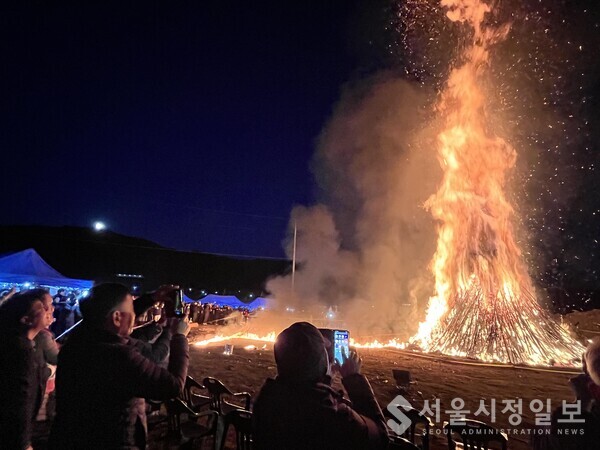 옥룡면, 정월대보름 맞이 달집태우기 행사 개최